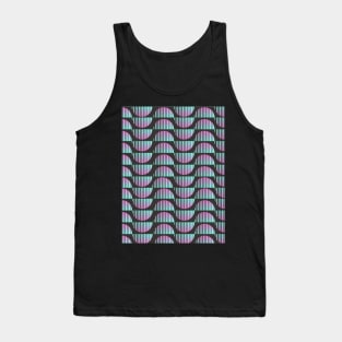 80s Gradient Arch Pattern - Vaporwave Tank Top